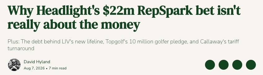 Business-of-Golf-Headlight-RepSpark-22M-Investment