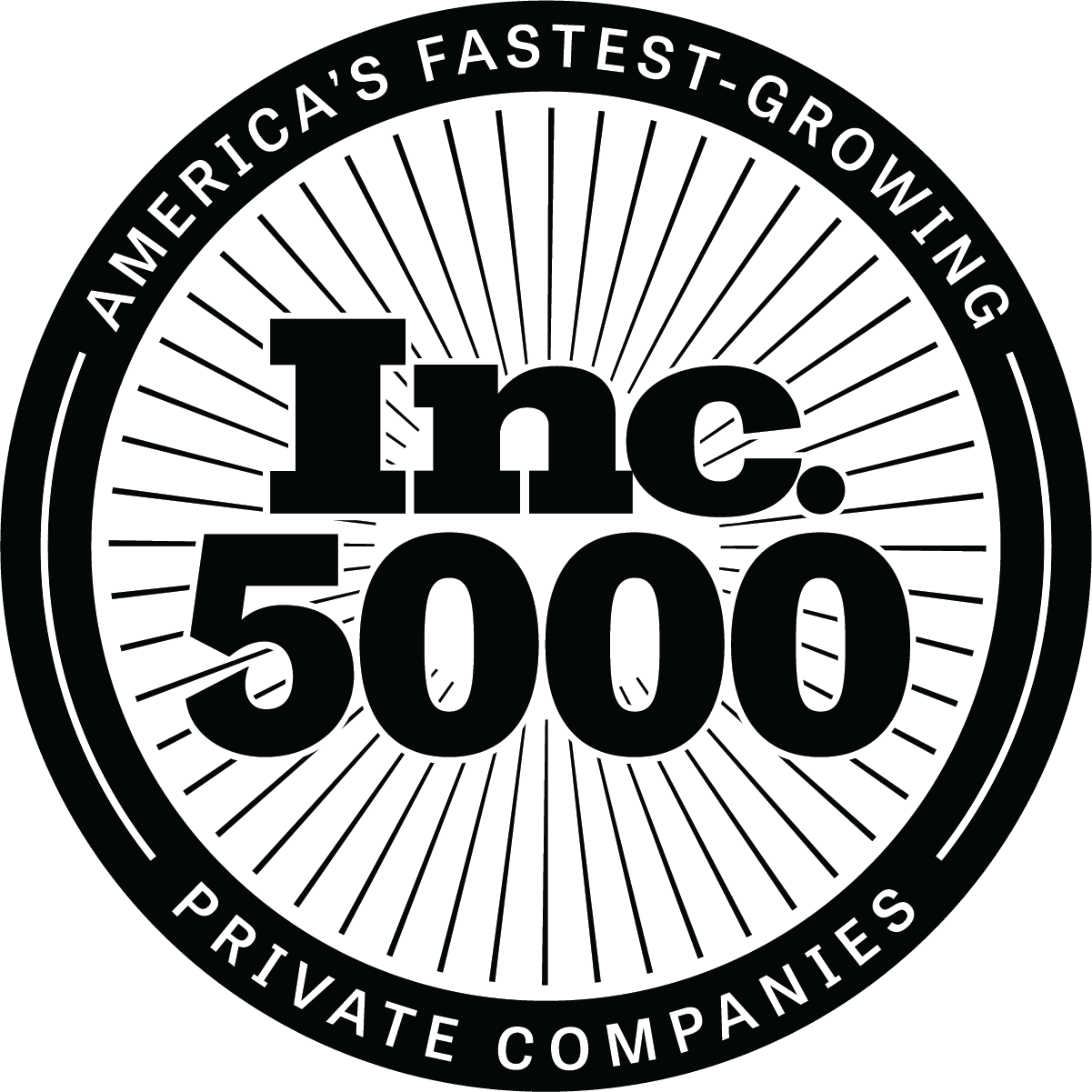 Inc. 5000 Black Stacked Medallion Logo