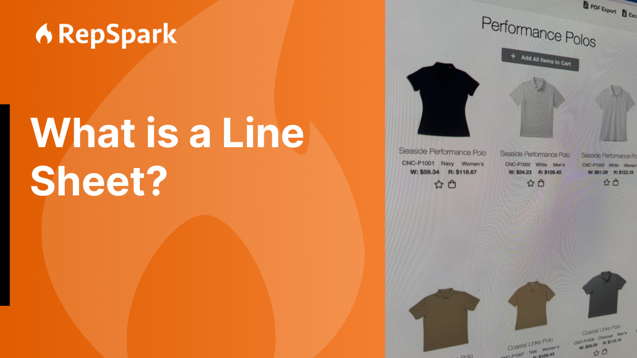 A line sheet is a product and pricing document brands share with retailers.