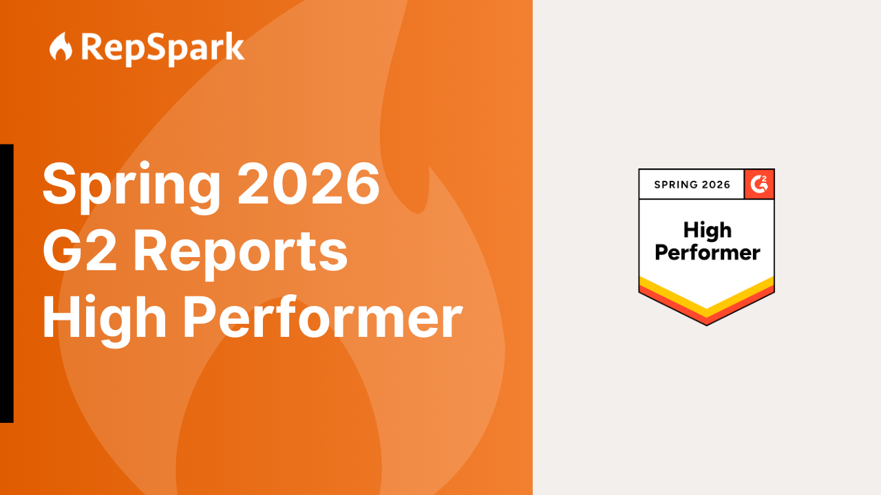 RepSpark earned placement in multiple G2 Spring 2026 reports