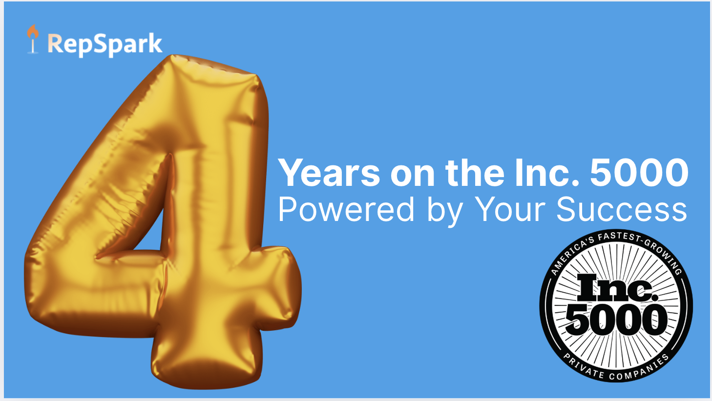 RepSpark lands on the Inc. 5000 for fourth year in a row 