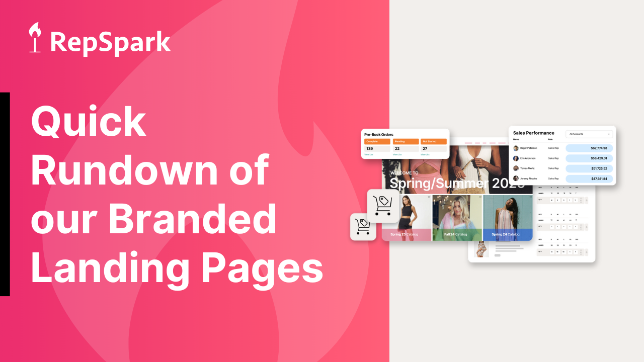 RepSpark's branded landing pages give you a way to showcase your best products to potential buyers